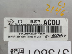 2017-2019 Buick Encore PCM Engine Control Computer ECU ECM PCU OEM P/N:12697793 12706635, 12679097 Fits Fits 2017 2018 2019 OEM Used Auto Parts