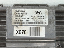 2011 Hyundai Sonata PCM Engine Control Computer ECU ECM PCU OEM P/N:39111-2G661 39101-2G661, 39111-2G660, 39101-2G660 Fits OEM Used Auto Parts