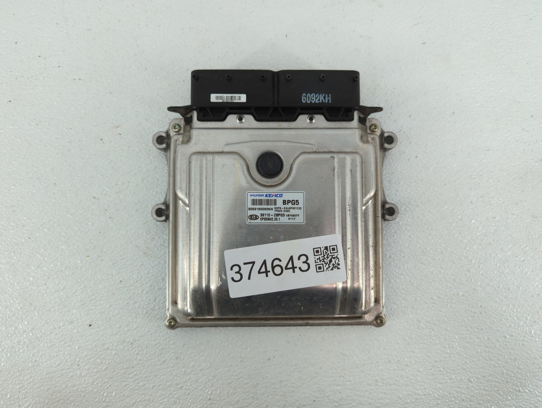 2017-2019 Kia Soul PCM Engine Control Computer ECU ECM PCU OEM P/N:39110-2BPF5 39110-2BPG7, 39110-2BPG5 Fits Fits 2017 2018 2019 OEM Used Auto Parts