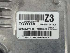 2016 Toyota Corolla PCM Engine Control Computer ECU ECM PCU OEM P/N:89661-0Z630 89661-0Z641, 89661-0Z640 Fits OEM Used Auto Parts