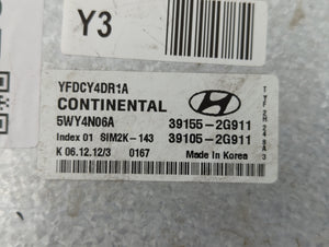 2011-2015 Hyundai Sonata PCM Engine Control Computer ECU ECM PCU OEM P/N:39155-2G911 39105-2G911 Fits OEM Used Auto Parts