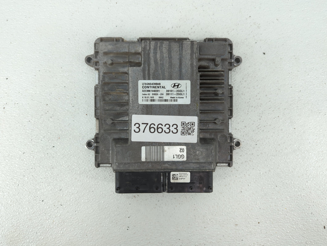 2015-2017 Hyundai Sonata PCM Engine Control Computer ECU ECM PCU OEM P/N:39101-2GGL1 39111-2GGL3 Fits Fits 2015 2016 2017 OEM Used Auto Parts