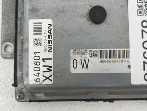 2015 Nissan Altima PCM Engine Control Computer ECU ECM PCU OEM P/N:BEM400-300 A1 NEC011-671, BEM404-300 A1 Fits Fits 2013 2014 OEM Used Auto Parts