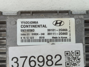 2011-2014 Hyundai Sonata PCM Engine Control Computer ECU ECM PCU OEM P/N:39111-2G663 39101-2G663 Fits Fits 2011 2012 2013 2014 OEM Used Auto Parts