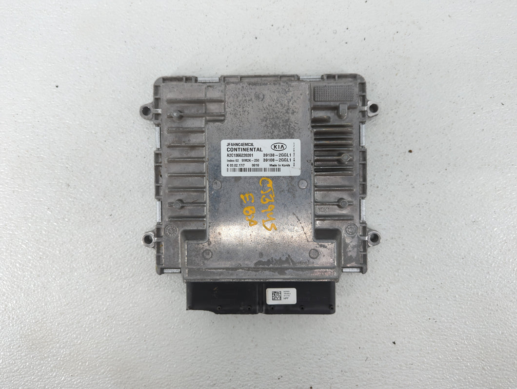 2016 Hyundai Sonata PCM Engine Control Computer ECU ECM PCU OEM P/N:39138-2GGL1 39108-2GGL1 Fits OEM Used Auto Parts