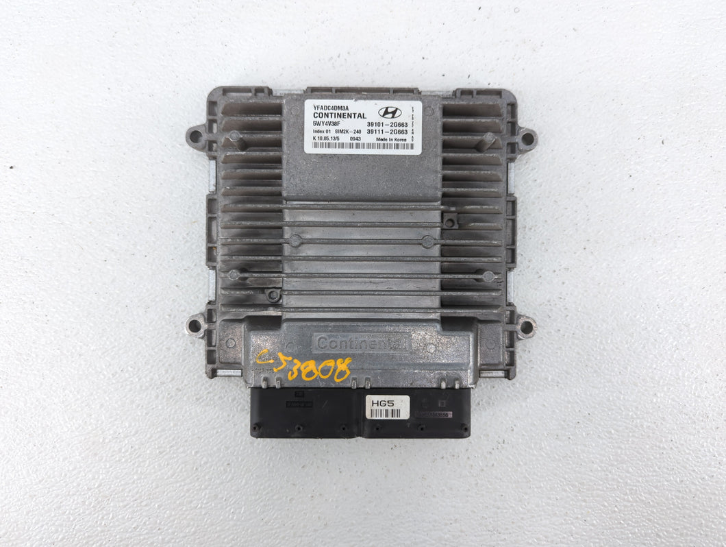 2011-2014 Hyundai Sonata PCM Engine Control Computer ECU ECM PCU OEM P/N:39111-2G663 39101-2G663 Fits Fits 2011 2012 2013 2014 OEM Used Auto Parts