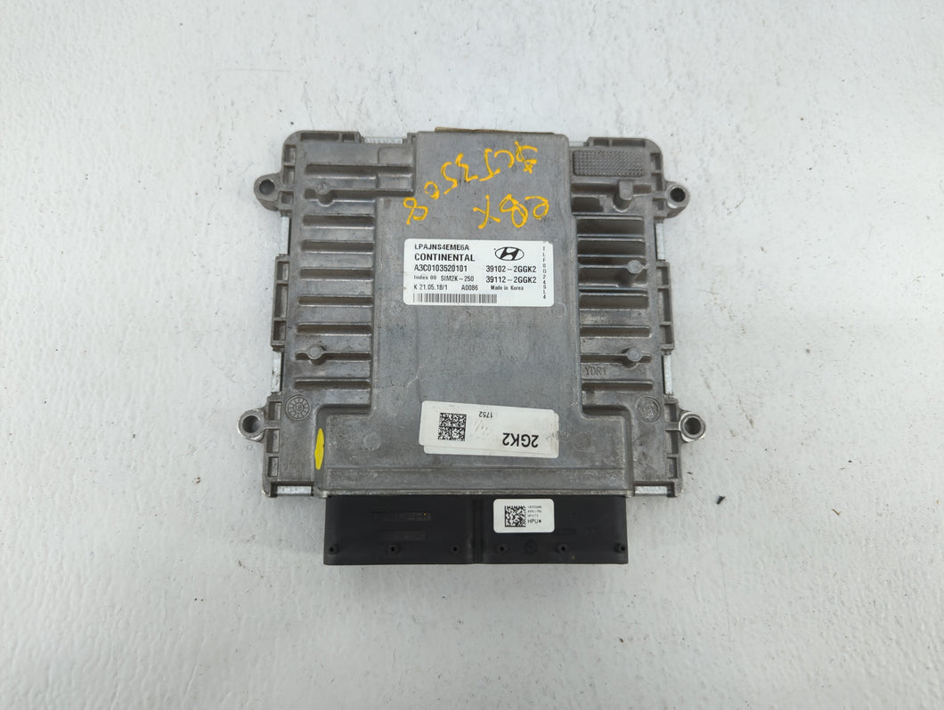 2018-2019 Hyundai Sonata PCM Engine Control Computer ECU ECM PCU OEM P/N:39102-2GGK2 39112-2GGK2, 39102-2GGJ0 Fits Fits 2018 2019 OEM Used Auto Parts