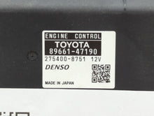 2012-2013 Toyota Prius PCM Engine Control Computer ECU ECM PCU OEM P/N:89661-47191 89661-47190 Fits Fits 2012 2013 OEM Used Auto Parts