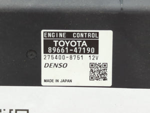 2012-2013 Toyota Prius PCM Engine Control Computer ECU ECM PCU OEM P/N:89661-47191 89661-47190 Fits Fits 2012 2013 OEM Used Auto Parts