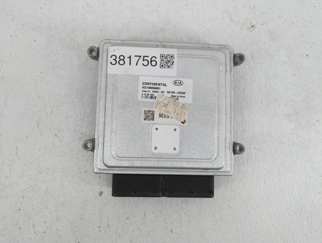 2019 Kia Forte PCM Engine Control Computer ECU ECM PCU OEM P/N:39199-2E036 Fits OEM Used Auto Parts