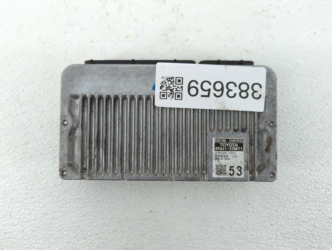 2013-2014 Lexus Es350 PCM Engine Control Computer ECU ECM PCU OEM P/N:89661-33M70 89661-33M71 Fits Fits 2013 2014 OEM Used Auto Parts