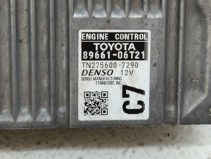 2016-2017 Toyota Camry PCM Engine Control Computer ECU ECM PCU OEM P/N:89661-06T21 89661-06T22 Fits Fits 2016 2017 OEM Used Auto Parts