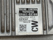 2016 Toyota Camry PCM Engine Control Computer ECU ECM PCU OEM P/N:89661-0X180 Fits OEM Used Auto Parts