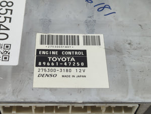 2008-2009 Toyota Prius PCM Engine Control Computer ECU ECM PCU OEM P/N:89661-47250 Fits Fits 2008 2009 OEM Used Auto Parts