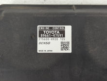 2015 Toyota Prius PCM Engine Control Computer ECU ECM PCU OEM P/N:89661-47590 89661-47591 Fits OEM Used Auto Parts