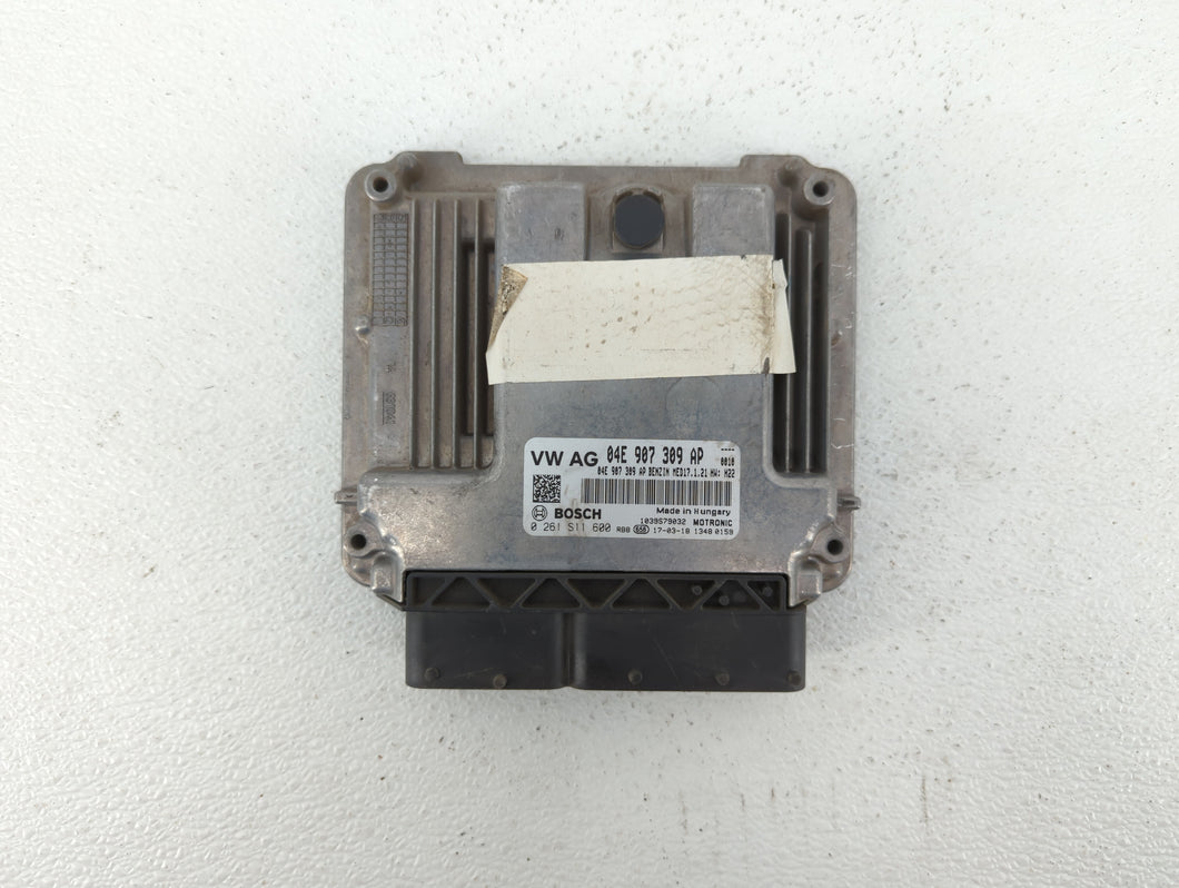 2016-2017 Volkswagen Jetta PCM Engine Control Computer ECU ECM PCU OEM P/N:04E 907 309 AP 04E 907 309 EE Fits Fits 2016 2017 OEM Used Auto Parts