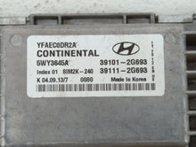 2011-2014 Hyundai Sonata PCM Engine Control Computer ECU ECM PCU OEM P/N:39101-2G692 39111-2G690 Fits Fits 2011 2012 2013 2014 OEM Used Auto Parts