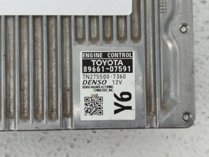 2013-2014 Toyota Avalon PCM Engine Control Computer ECU ECM PCU OEM P/N:89661-07590 89661-07591 Fits Fits 2013 2014 OEM Used Auto Parts