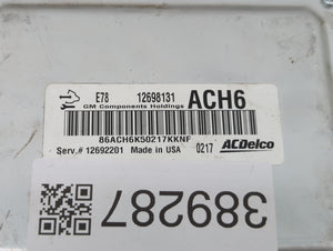 2017-2018 Chevrolet Trax PCM Engine Control Computer ECU ECM PCU OEM P/N:12685776 12668986, 12698131 Fits Fits 2017 2018 2019 OEM Used Auto Parts