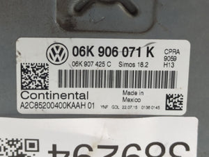 2015 Volkswagen Passat PCM Engine Control Computer ECU ECM PCU OEM P/N:06K 906 071 K Fits OEM Used Auto Parts