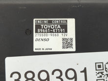 2012-2013 Toyota Prius PCM Engine Control Computer ECU ECM PCU OEM P/N:89661-47191 89661-47190 Fits Fits 2012 2013 OEM Used Auto Parts