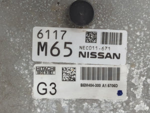 2013-2015 Nissan Sentra PCM Engine Control Computer ECU ECM PCU OEM P/N:NEC004-633 BEM400-300 A1 Fits Fits 2013 2014 2015 OEM Used Auto Parts