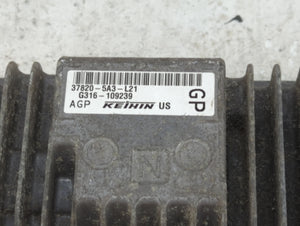 2014 Honda Accord PCM Engine Control Computer ECU ECM PCU OEM P/N:37820-5A3-L21 Fits OEM Used Auto Parts