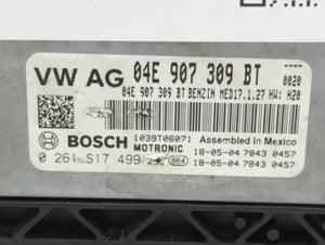 2019 Volkswagen Jetta PCM Engine Control Computer ECU ECM PCU OEM P/N:04E 907 309 BT Fits OEM Used Auto Parts