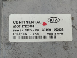 2019 Kia Optima PCM Engine Control Computer ECU ECM PCU OEM P/N:39199-2G028 39171-2GJL0 Fits OEM Used Auto Parts