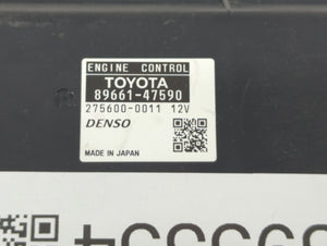 2014 Toyota Prius PCM Engine Control Computer ECU ECM PCU OEM P/N:89661-47590 Fits OEM Used Auto Parts