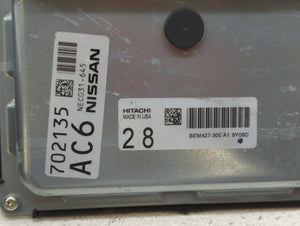 2020 Nissan Murano PCM Engine Control Computer ECU ECM PCU OEM P/N:BEM427-300 A1 Fits OEM Used Auto Parts