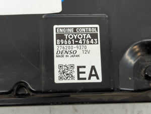 2017-2018 Toyota Prius PCM Engine Control Computer ECU ECM PCU OEM P/N:89661-47643 89661-47642 Fits Fits 2017 2018 OEM Used Auto Parts