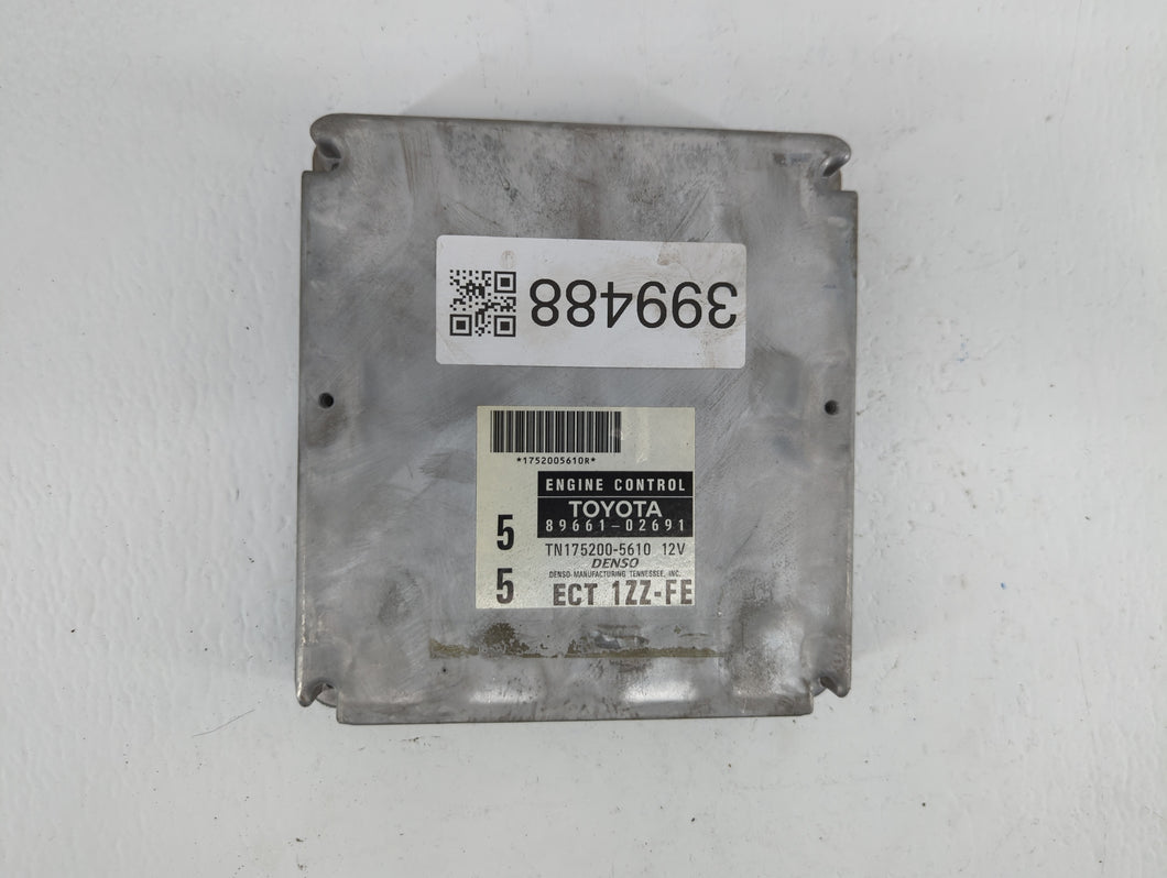 2000 Toyota Corolla PCM Engine Control Computer ECU ECM PCU OEM P/N:89661-02691 Fits OEM Used Auto Parts