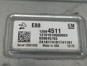 2018-2019 Chevrolet Malibu PCM Engine Control Computer ECU ECM PCU OEM P/N:12691559 89981-33050, 12699666 Fits Fits 2018 2019 OEM Used Auto Parts