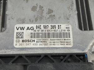 2019 Volkswagen Jetta PCM Engine Control Computer ECU ECM PCU OEM P/N:04E 907 309 BT Fits OEM Used Auto Parts