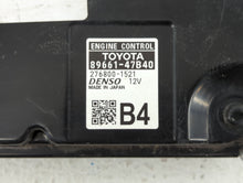 2017-2018 Toyota Prius PCM Engine Control Computer ECU ECM PCU OEM P/N:89661-47B40 69661-47750 Fits Fits 2017 2018 OEM Used Auto Parts