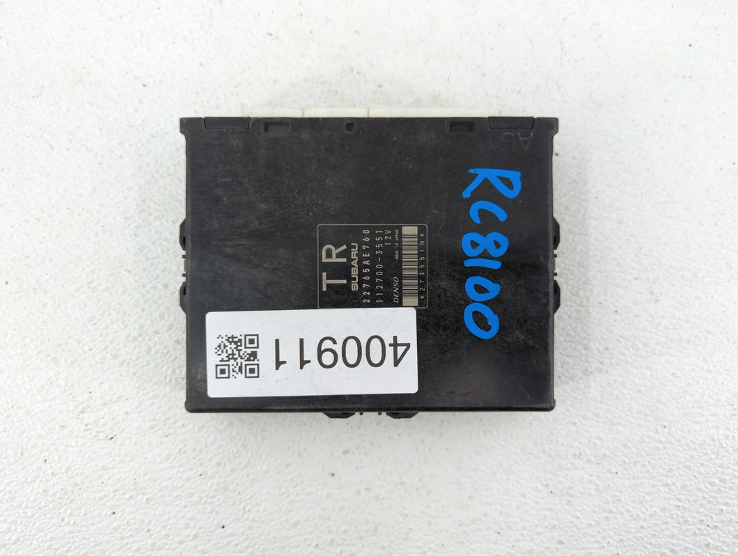 2013 Subaru Impreza PCM Engine Control Computer ECU ECM PCU OEM P/N:22765AE760 22765AE761 Fits OEM Used Auto Parts