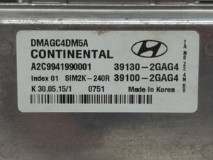 2016 Hyundai Santa Fe PCM Engine Control Computer ECU ECM PCU OEM P/N:39130-2GAG5 39130-2GAG1, 39100-2GAG1, 39130-2GAG2 Fits OEM Used Auto Parts