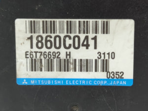 2013 Mitsubishi Outlander PCM Engine Control Computer ECU ECM PCU OEM P/N:1860C041 Fits OEM Used Auto Parts