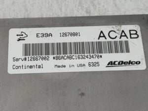 2017-2019 Cadillac Xts PCM Engine Control Computer ECU ECM PCU OEM P/N:12667002 Fits Fits 2017 2018 2019 OEM Used Auto Parts