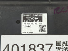 2012-2013 Toyota Prius PCM Engine Control Computer ECU ECM PCU OEM P/N:89661-47361 Fits Fits 2012 2013 OEM Used Auto Parts