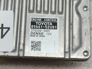 2012-2013 Toyota Prius PCM Engine Control Computer ECU ECM PCU OEM P/N:89661-52U80 89661-52U81, 89661-52U82 Fits Fits 2012 2013 OEM Used Auto Parts