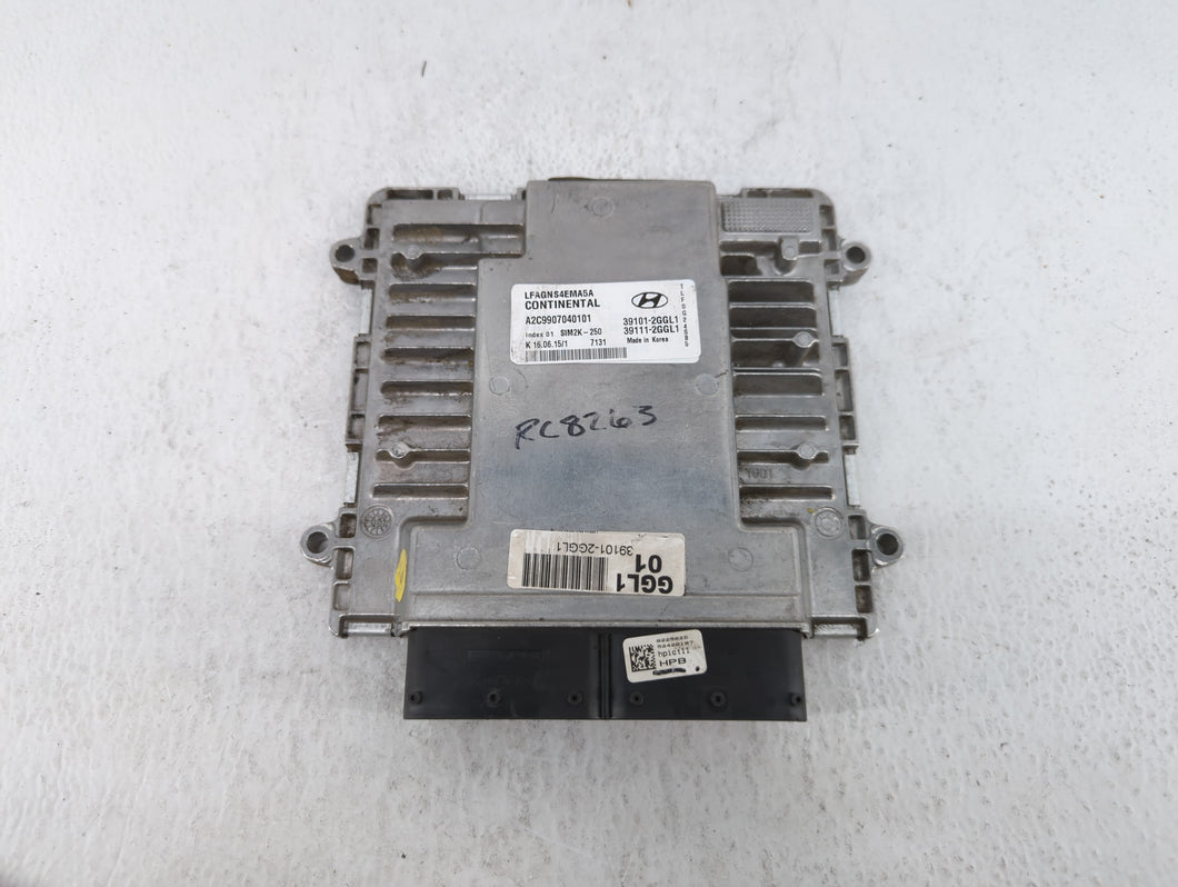 2015-2017 Hyundai Sonata PCM Engine Control Computer ECU ECM PCU OEM P/N:39111-2GGL1 39101-2GGL5 Fits Fits 2015 2016 2017 OEM Used Auto Parts