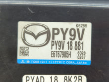 2014 Mazda 6 PCM Engine Control Computer ECU ECM PCU OEM P/N:PY9V 18 881 PZY6 18 881, PYW18 881E, PY9W 18 881 Fits OEM Used Auto Parts