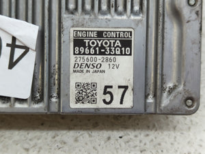 2015 Lexus Es350 PCM Engine Control Computer ECU ECM PCU OEM P/N:89661-33Q11 89661-33Q10 Fits OEM Used Auto Parts