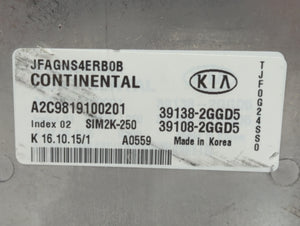 2016-2018 Kia Optima PCM Engine Control Computer ECU ECM PCU OEM P/N:39108-2GGD5 39138-2GGD5, 39138-2GGC0 Fits Fits 2016 2017 2018 OEM Used Auto Parts