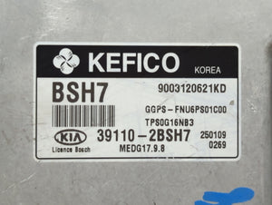 2015 Kia Soul PCM Engine Control Computer ECU ECM PCU OEM P/N:39110-2BSH7 Fits OEM Used Auto Parts