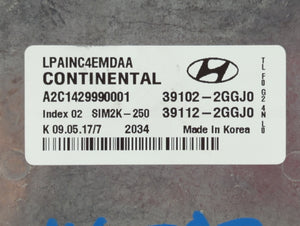 2018-2019 Hyundai Sonata PCM Engine Control Computer ECU ECM PCU OEM P/N:39102-2GGJ0 39102-2GGK2, 39112-2GGK2 Fits Fits 2018 2019 OEM Used Auto Parts