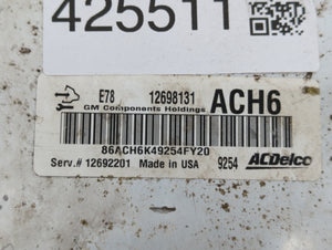 2017-2021 Chevrolet Trax PCM Engine Control Computer ECU ECM PCU OEM P/N:12692201 12679097 Fits Fits 2017 2018 2019 2020 2021 OEM Used Auto Parts