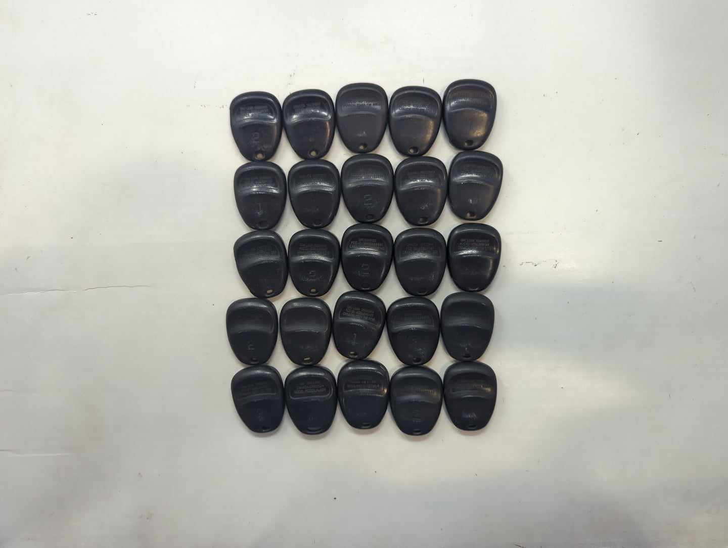 Lot of 25 Chevrolet Keyless Entry Remote Fob KOBUT1BT | N5F250738 | - Oemusedautoparts1.com